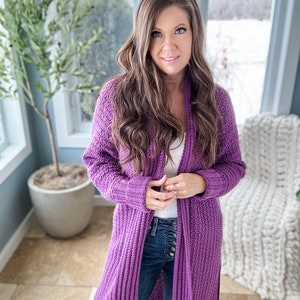 CROCHET PATTERN / Mauve-A-Lous Duster Cardigan image 5