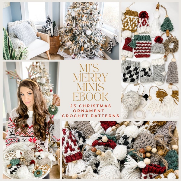 MJ's Merry Minis Ebook - 25 Christmas Ornament Crochet Patterns