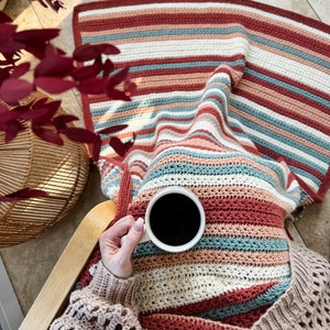 CROCHET PATTERN/ Star Stitch Striped Crochet Blanket Pattern, Sahara Stripes Blanket Pattern, Star Stitch Blanket Pattern image 2