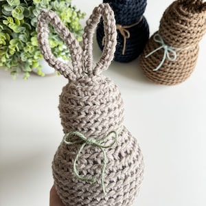 CROCHET PATTERN/ Rustic Farmhouse Bunny, Bunny Crochet Pattern, Easter Crochet Pattern image 8