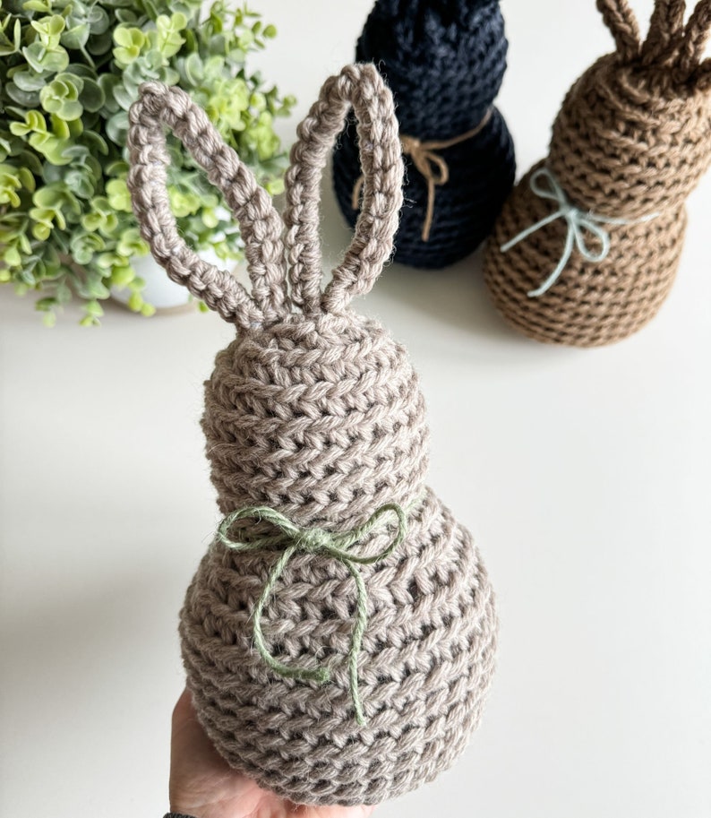 CROCHET PATTERN/ Rustic Farmhouse Bunny, Bunny Crochet Pattern, Easter Crochet Pattern image 8