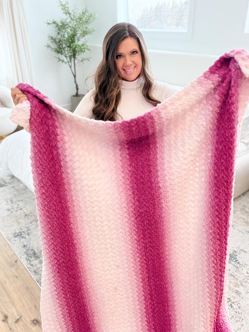 CROCHET PATTERN & VIDEO/ The 2-Day Throw Blanket, Easy Crochet Blanket, Beginner Pattern, Pdf, Quick Crochet Pattern, Chunky Blanket image 13