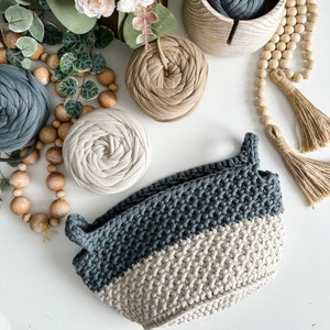 Crochet Pattern/Two-Toned Nesting Baskets image 3