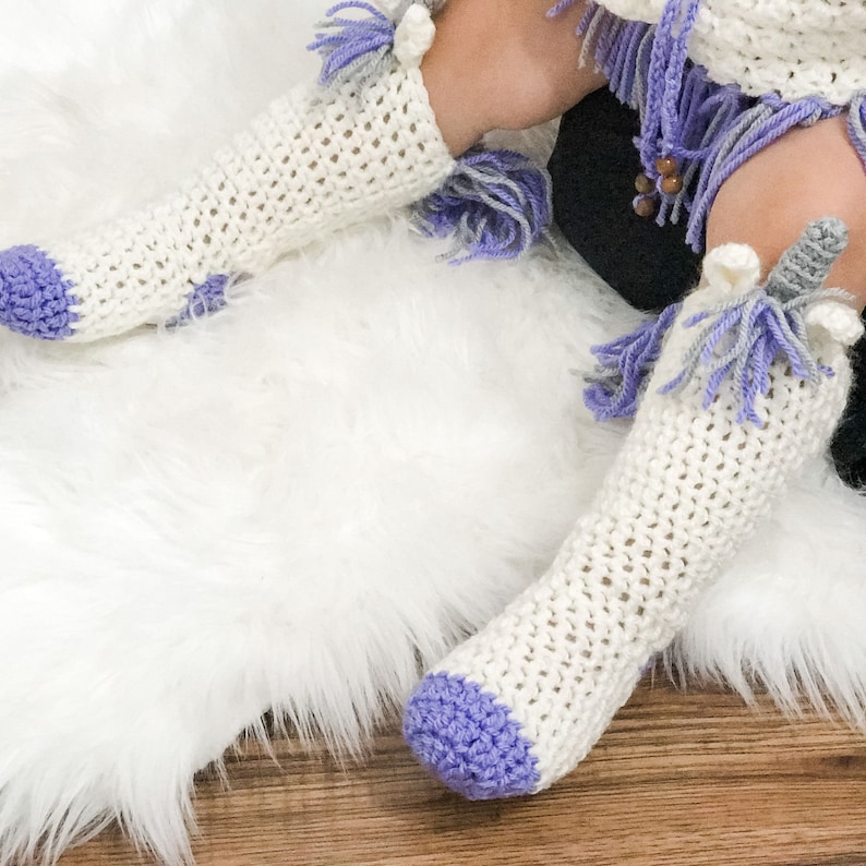 CROCHET PATTERN for Unicorn Poncho and Crochet Socks / Crochet Halloween Costume image 8