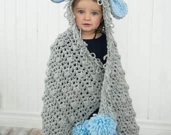 CROCHET PATTERN / Hooded Lamb Blanket
