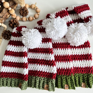CROCHET PATTERN & VIDEO/ Christmas Elf Hat, Santa Hat, Crochet Hat pdf Pattern image 8