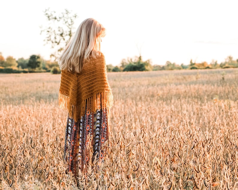 CROCHET PATTERN / Boho Sunset Shawl image 6