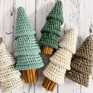 CROCHET PATTERN & VIDEO/ Rustic Farmhouse Tiered Trees crochet pattern, decorative tree ornament, perfect for gifting, Pdf Crochet Pattern