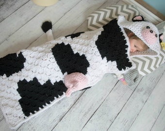 Hooded cow blanket sale