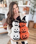CROCHET PATTERN & VIDEO/ Jack-O'-Lantern Pumpkin Stack, Crochet Jack-O'-Lantern, Halloween decor, Fall Decor, Pdf, Gifting