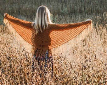 CROCHET PATTERN / Boho Sunset Shawl