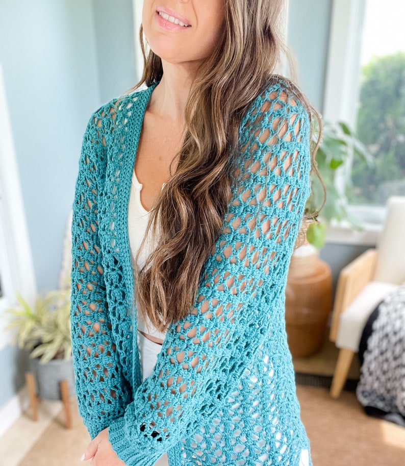 CROCHET PATTERN Cabot trail Cardigan / Crochet Lace Cardigan image 8