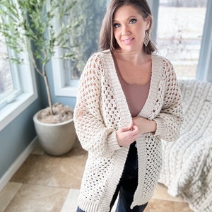 CROCHET PATTERN / Granny Pop Cardigan Crochet Pattern PDF Digital Download zdjęcie 5