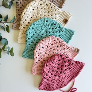 CROCHET PATTERN/ Wallflower Granny Stitch Hat, Crochet Bucket Hat Pattern, Crochet Summer Hat Pattern