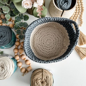 Crochet Pattern/Two-Toned Nesting Baskets image 4