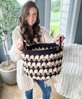 CROCHET PATTERN & VIDEO/ Fall For Granny Baskets, Crochet Basket Pattern, Easy Crochet Baskets, Granny Stitch Crochet Pattern, pdf, 4 sizes