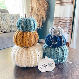 CROCHET PATTERN Bulky & Quick Rustic Farmhouse Pumpkin Pattern image 2