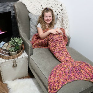 CROCHET PATTERN Mermaid Blanket Crochet Pattern for Mermaid Bulky & Quick Mermaid Blanket Crochet Pattern by MJ's Off The Hook Designs image 2