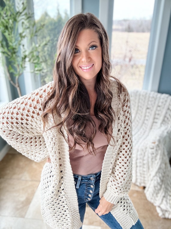 CROCHET PATTERN & Video/granny Pop Cardigan Crochet Pattern