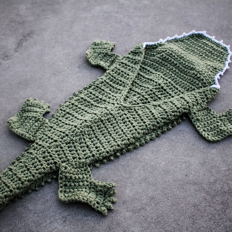 CROCHET PATTERN Alligator Blanket Alligator Costume Pattern Etsy