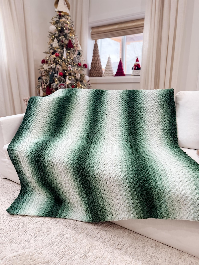 CROCHET PATTERN & VIDEO/ The 2-Day Throw Blanket, Easy Crochet Blanket, Beginner Pattern, Pdf, Quick Crochet Pattern, Chunky Blanket image 12