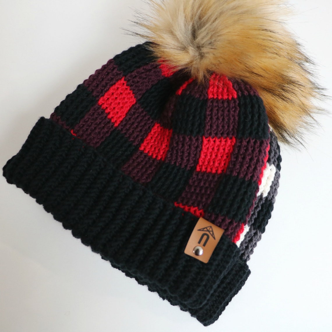 buffalo plaid toque
