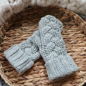 CROCHET PATTERN / Braided Crochet Mittens image 8