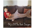 CROCHET PATTERN Shark Blanket - Pdf Digital Download - Bulky & Quick Shark Blanket Crochet Pattern by MJ's Off The Hook Designs