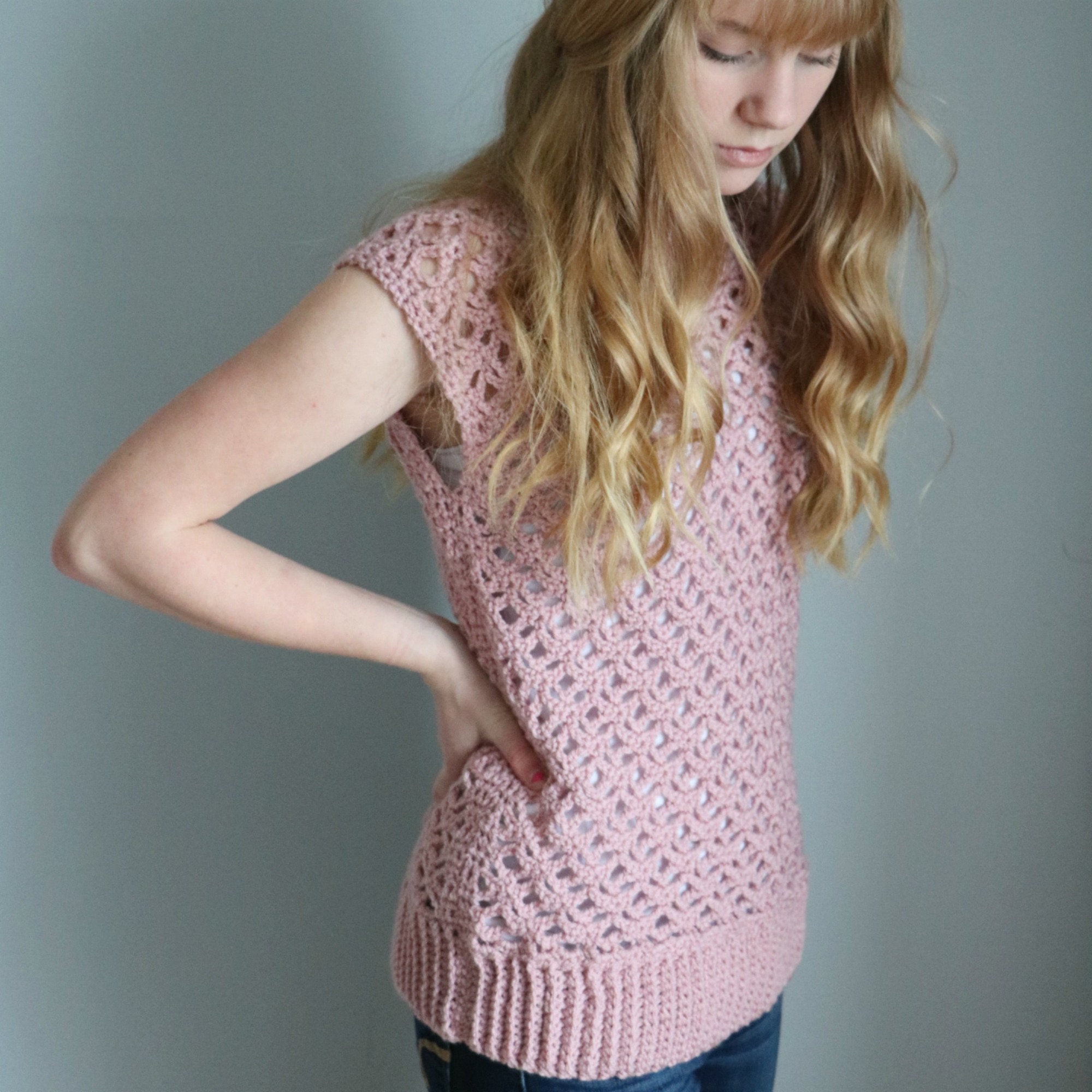 CROCHET PATTERN Modern Lace Pullover / PDF Digital Download / - Etsy