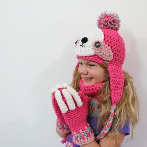 CROCHET PATTERN Sloth Hat, Cowl and Mitten Set image 9