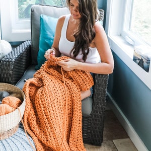 CROCHET PATTERN / Hello Harvest Chunky Throw Blanket image 6