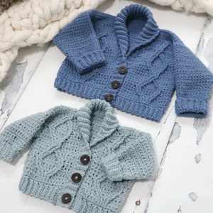 CROCHET PATTERN / Modern Baby Cabled Cardigan - Etsy