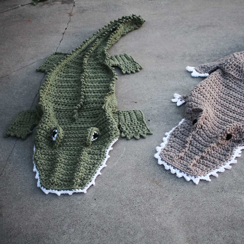 CROCHET PATTERN Alligator Blanket Alligator Costume Pattern Etsy