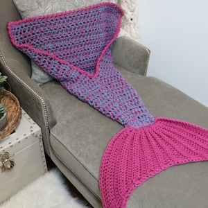 CROCHET PATTERN Mermaid Blanket Crochet Pattern for Mermaid Bulky & Quick Mermaid Blanket Crochet Pattern by MJ's Off The Hook Designs image 10