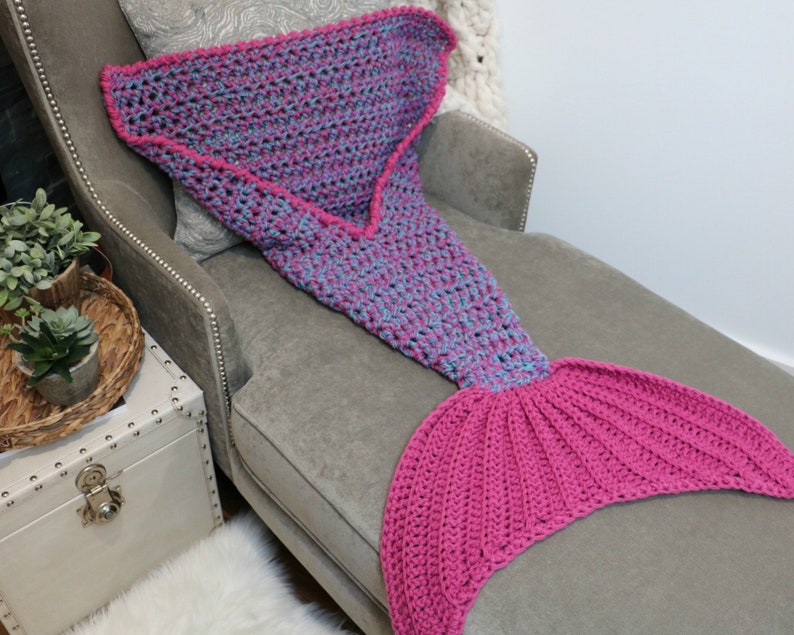 CROCHET PATTERN Mermaid Blanket Crochet Pattern for Mermaid Bulky & Quick Mermaid Blanket Crochet Pattern by MJ's Off The Hook Designs image 10