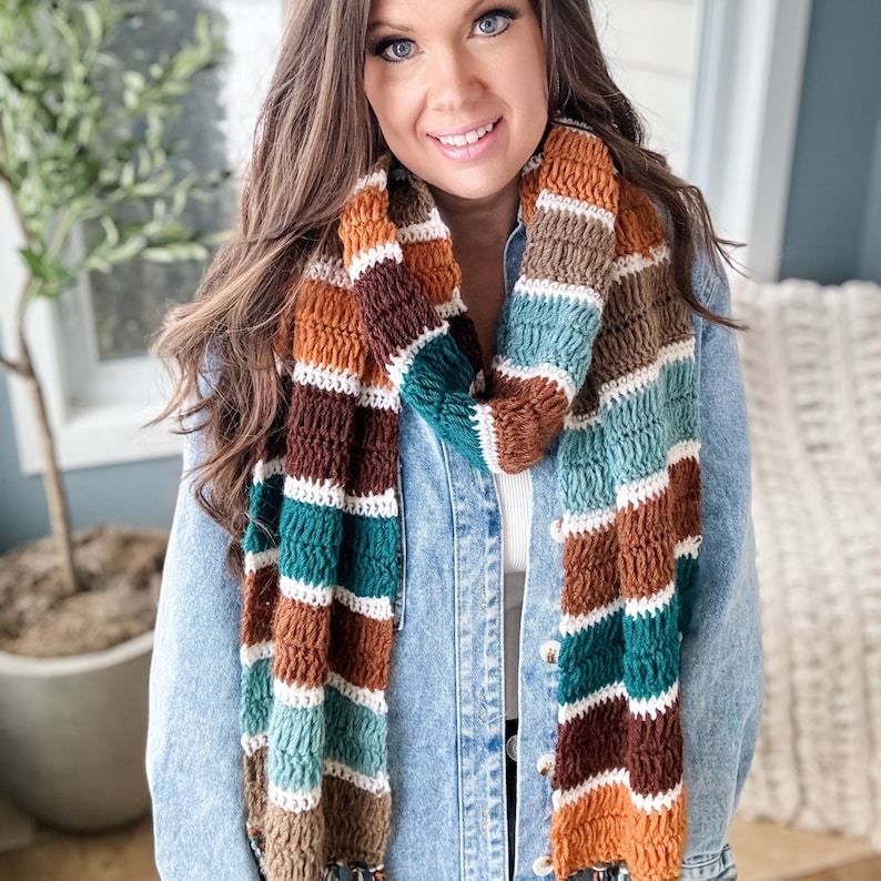 CROCHET PATTERN / Fall For You Blanket Scarf image 7