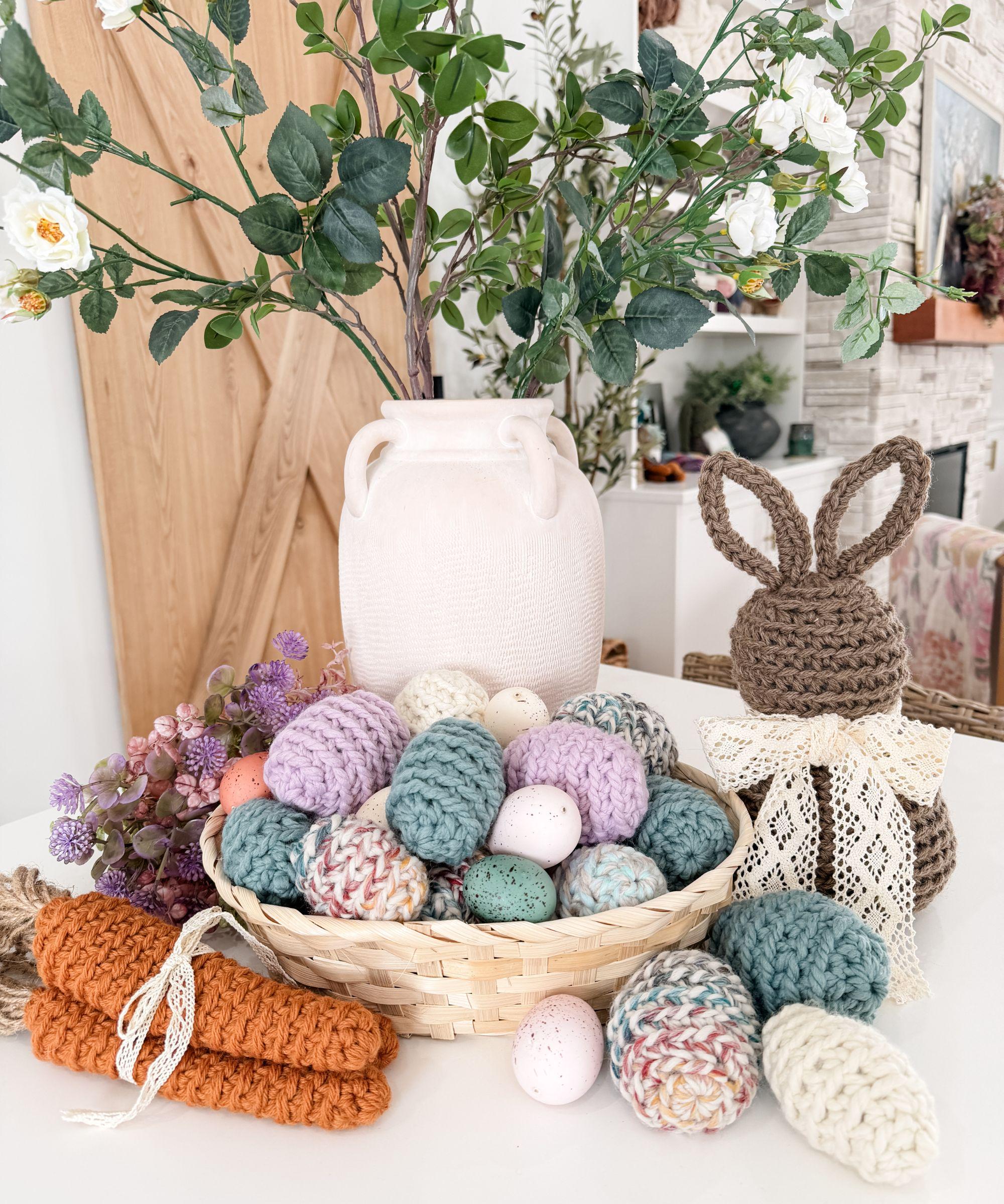CROCHET PATTERN EBOOK/ Rustic Farmhouse Easter Collection, Easter Decor ...