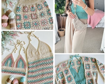 CROCHET PATTERN / Summertime Granny Style Collection Ebook Crochet Patterns