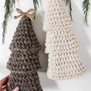CROCHET PATTERN & VIDEO/ Rustic Farmhouse Tiered Trees Crochet Pattern ...