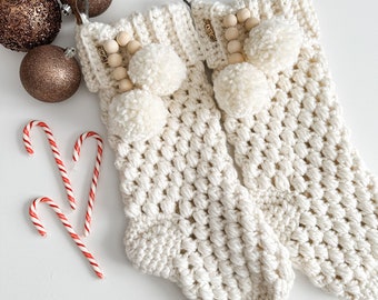 Crochet Pattern/ Bulky & Quick Puff Stitch Stocking