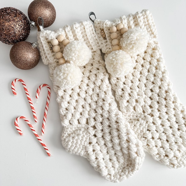 Crochet Pattern/ Bulky & Quick Puff Stitch Stocking