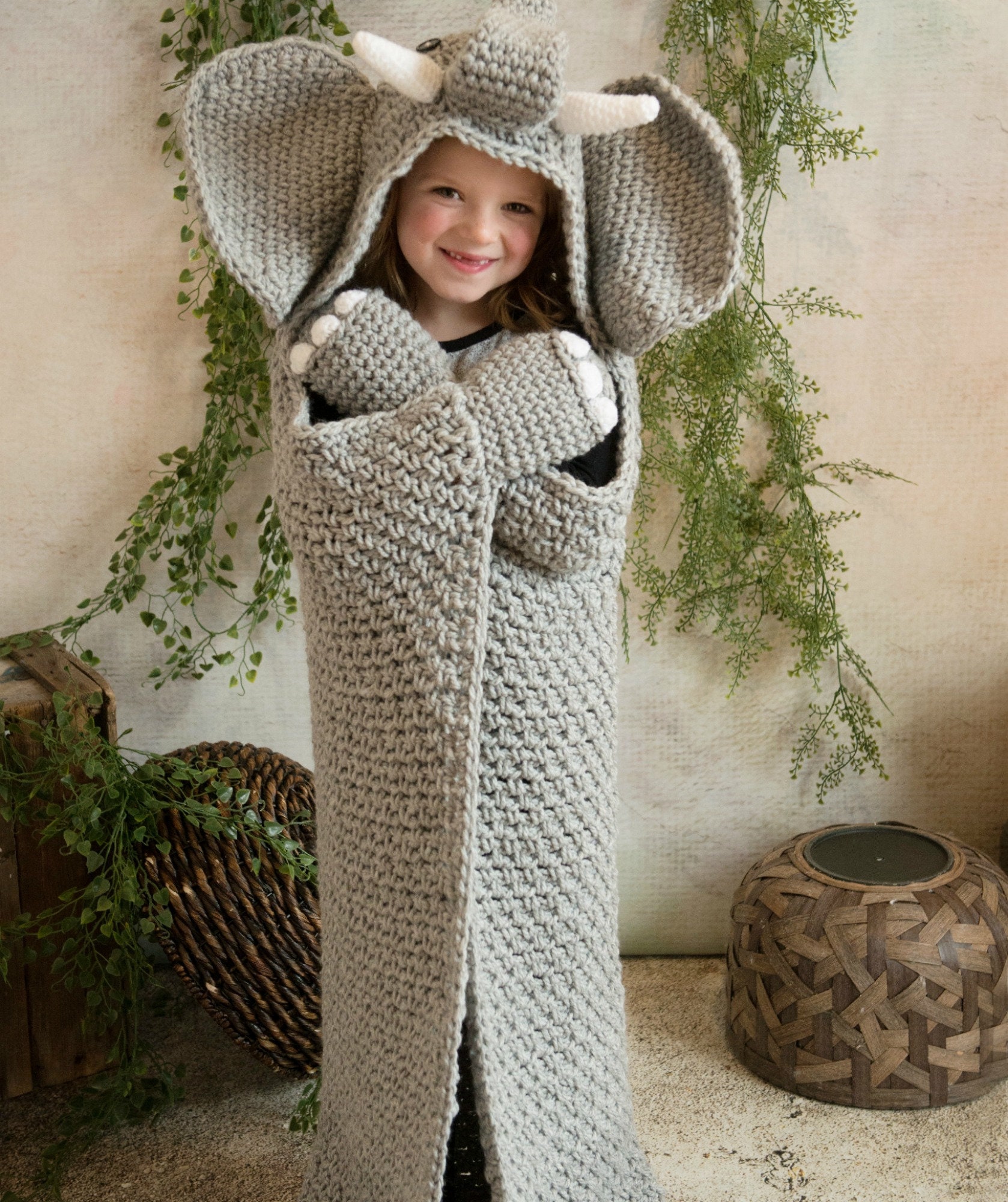 CROCHET PATTERN Hooded Elephant Blanket Etsy Canada