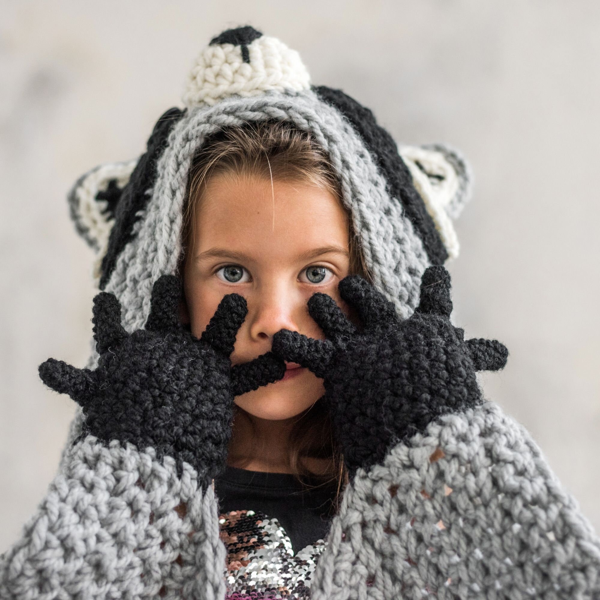 Raccoon hooded blanket sale