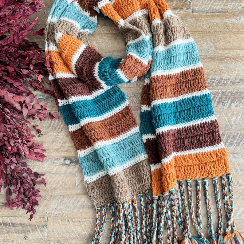 CROCHET PATTERN / Fall For You Blanket Scarf image 8