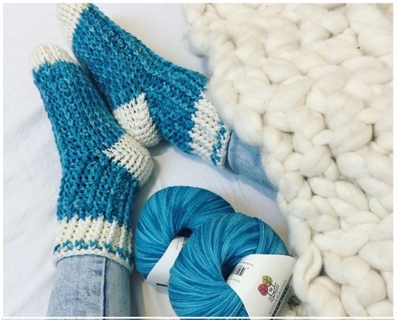 CROCHET PATTERN Slipper Socks - Crochet Pattern for Socks - Itty Bitty Ribbed Slipper Socks Crochet Pattern by MJ's Off the Hook Design