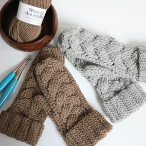 CROCHET PATTERN / Braided Crochet Mittens image 4
