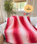 CROCHET PATTERN & VIDEO/ The 2-Day Throw Blanket, Easy Crochet Blanket, Beginner Pattern, Pdf, Quick Crochet Pattern, Chunky Blanket