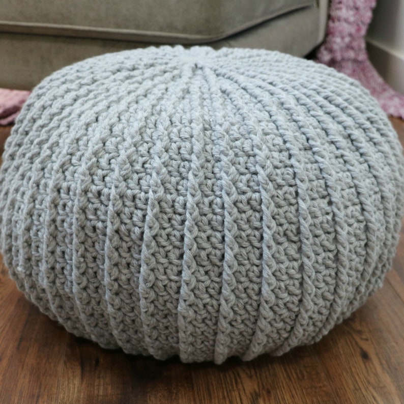 CROCHET PATTERN Floor Pouf pdf digital download image 3