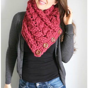 CROCHET PATTERN Caitlin's Cabled Cowl - Etsy