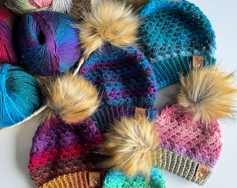 CROCHET PATTERN/ Takakkaw Falls Toque, Granny Stitch Hat, Crochet Hat Pattern